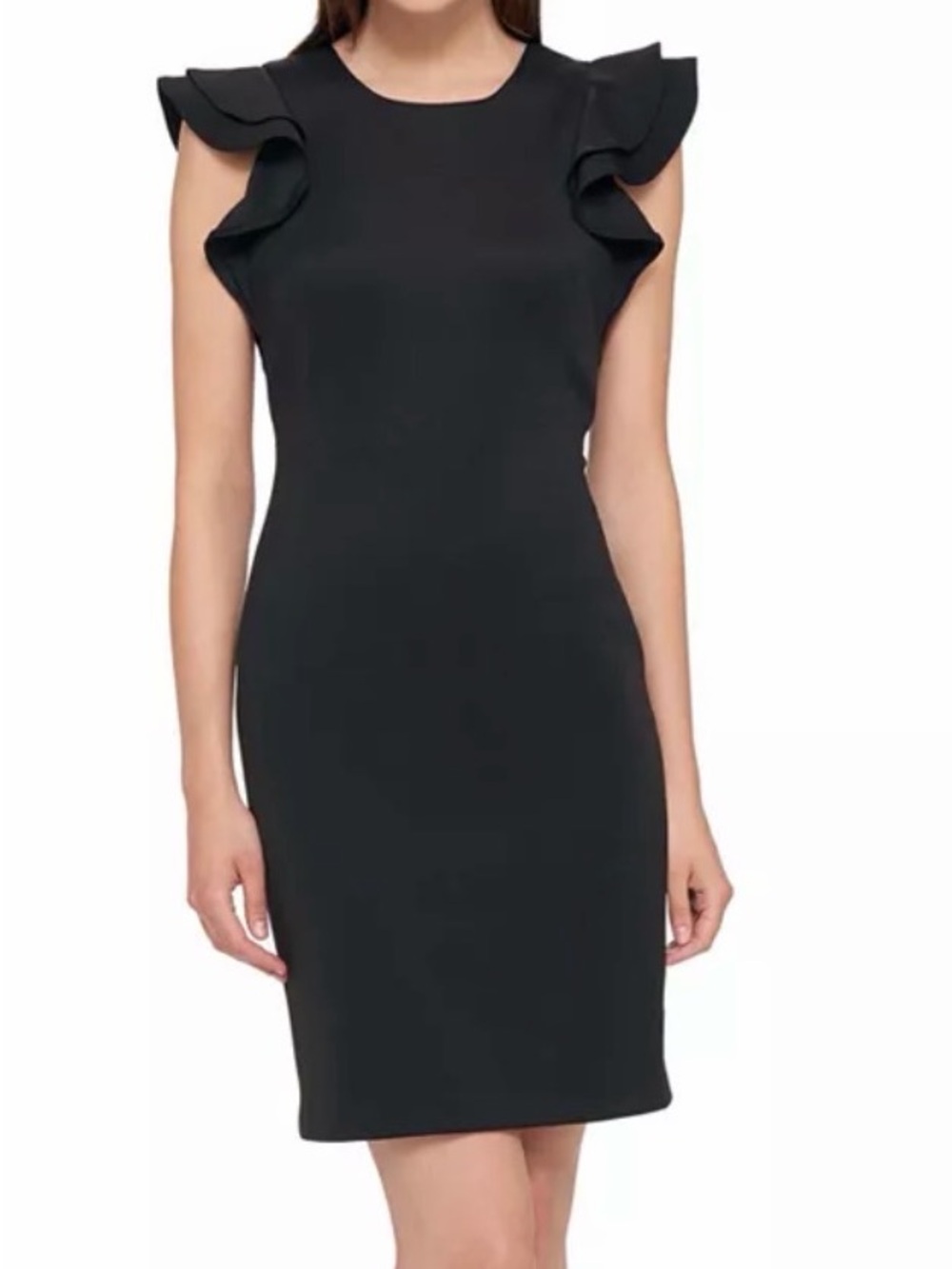 Tommy Hilfiger Black Ruffle Sleeve Mini Dress